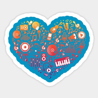 musicial HEART Sticker